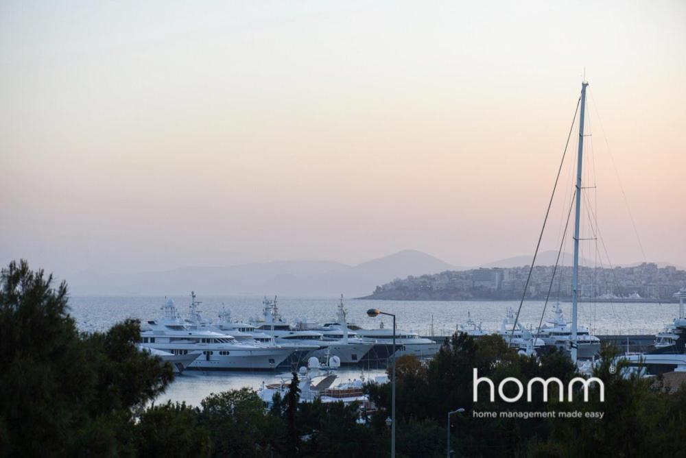 95M² Homm Spectacular Flisvos Marina Sea View Flat Apartment Athena Bagian luar foto