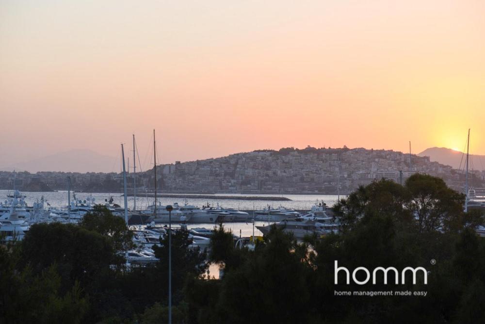 95M² Homm Spectacular Flisvos Marina Sea View Flat Apartment Athena Bagian luar foto